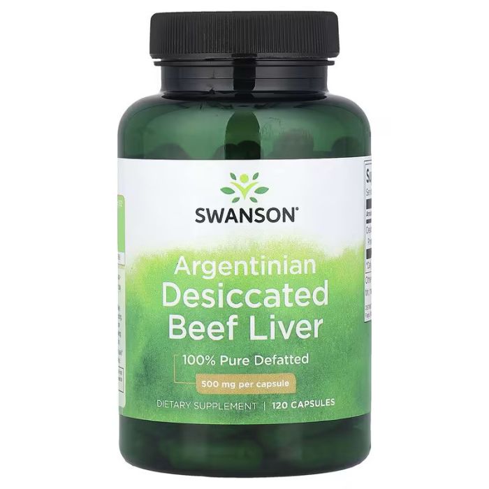 Swanson, Argentinian Desiccated Beef Liver, 500 mg, 120 Capsules