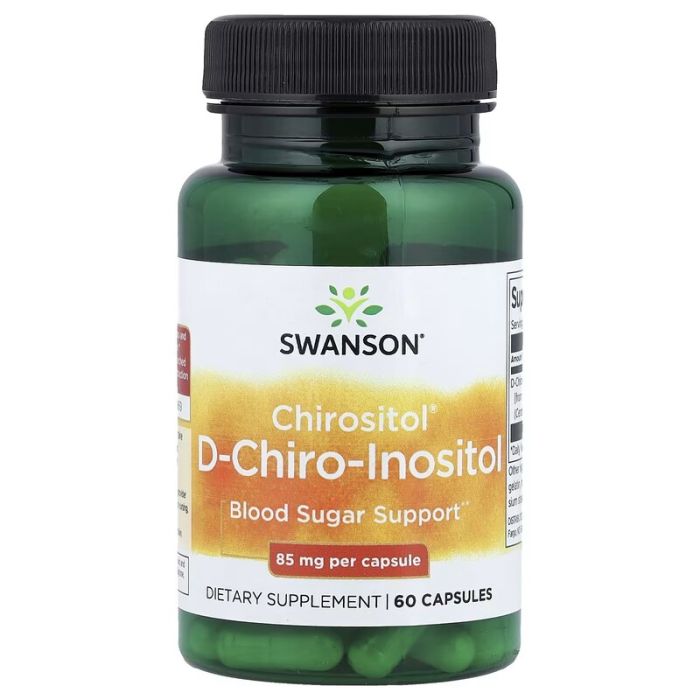 Swanson, Chirositol® D-Chiro-Inositol, 85 mg, 60 Capsules 