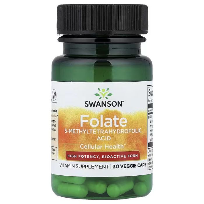 Swanson, Folate, High Potency , 30 Veggie Caps (800 mcg per Capsule)
