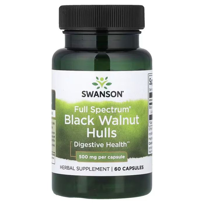 Swanson, Full Spectrum® Black Walnut Hulls, 500 mg, 60 Capsules