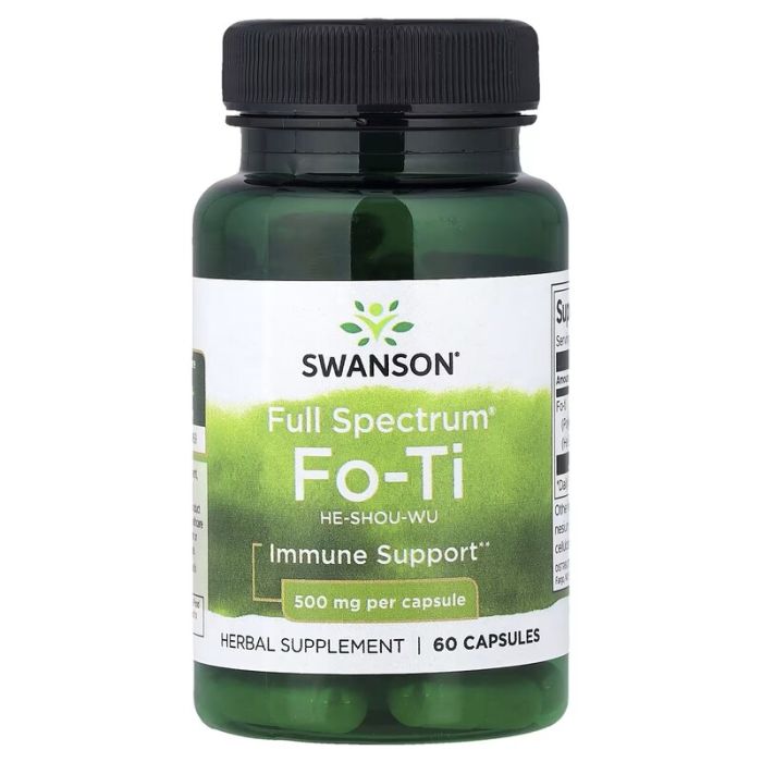 Swanson, Full Spectrum® Fo-Ti, 500 mg, 60 Capsules.
bevordert de haargroei en voorkomt haaruitval. Gaat het vergrijzen van haren mogelijk tegen.