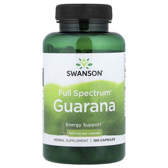 Swanson, Full Spectrum® Guarana, 500 mg, 100 Capsules