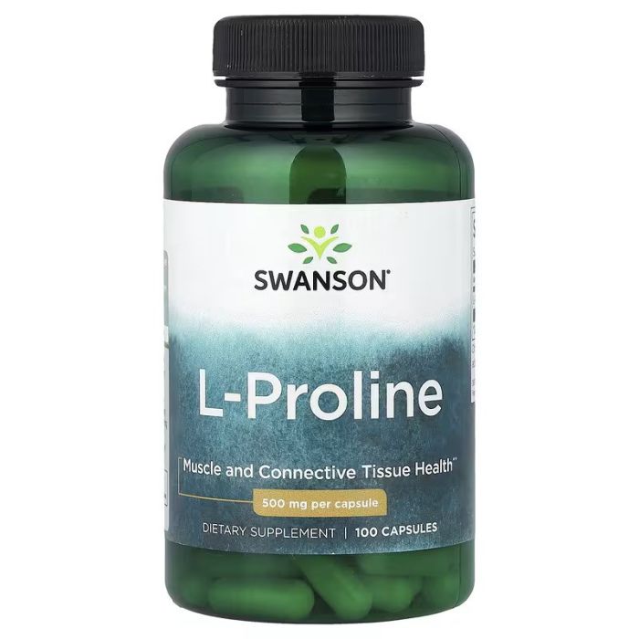 Swanson, L-Proline, 500 mg, 100 Capsules