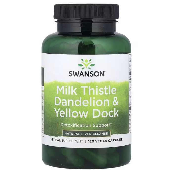 Swanson, Milk Thistle Dandelion & Yellow Dock, 120 Vegan Capsules