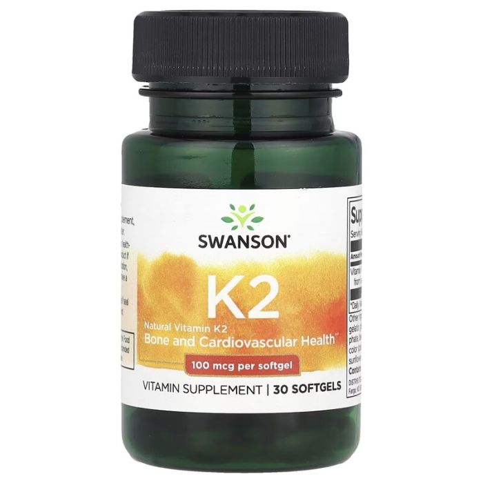  Swanson, Natural Vitamin K2, 100 mcg, 30 Softgels 