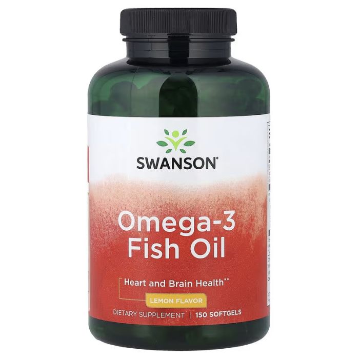 Swanson, Omega-3 Fish Oil, Lemon, 150 Softgels