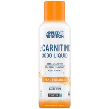 L-Carnitine Liquid 3000 & Green Tea - Applied Nutrition, Tangy Orange. 