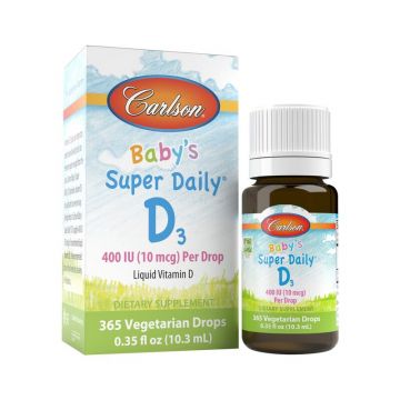 Carlson, Baby's Super Daily D3, 10 mcg (400 IU), 10.3 ml
