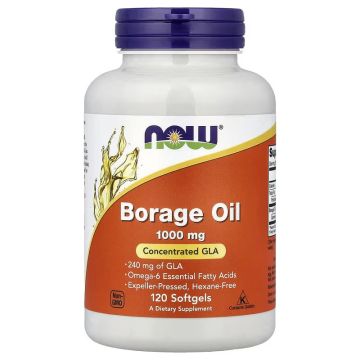 Borage Olie 1000 mg, 120 Softgels