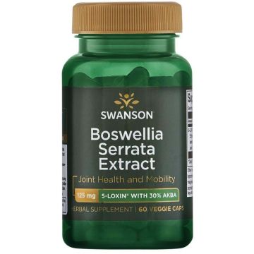  Swanson, Boswellia Serrata Extract, 125 mg, 60 Veggie Caps. 30% AKBA