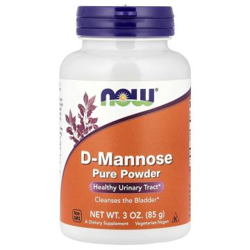 NOW Foods D-Mannose, Biologisch & Puur poeder. 733739028105