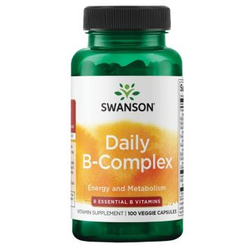 Swanson Daily B-Complex 100 Veg Capsules. 087614118550