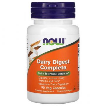 NOW Foods, Dairy Digest Complete, 90 Veg Capsules