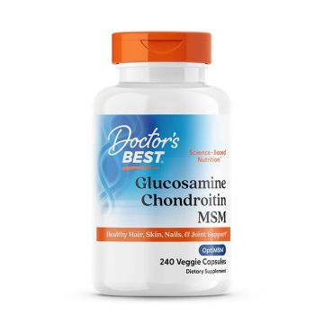 Doctor's Best Glucosamine Chondroitin MSM with OptiMSM, 240 Veggie Caps