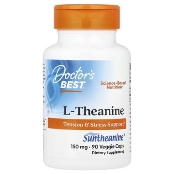  Doctor's Best, L-Theanine, 150 mg, 90 Veggie Caps 