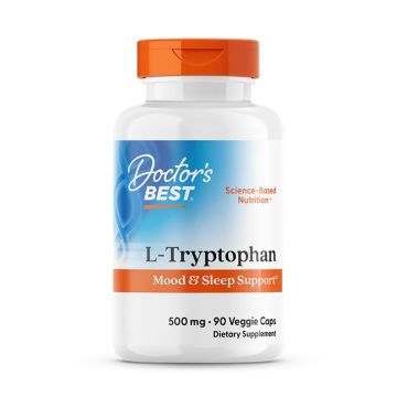 Doctor's Best L-Tryptophan, 500 mg, 90 Veggie Caps
