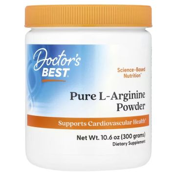 Doctor's Best Pure L-Arginine Powder, 10.6 oz (300 g)