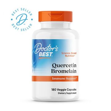 Doctor's Best Quercetin Bromelain, 180 Veggie Caps. 753950000292
