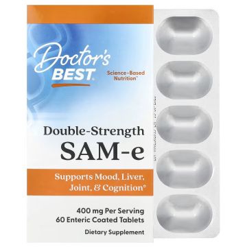 Doctor's Best, SAM-e, 400 mg, 60 Enteric Coated Tablets