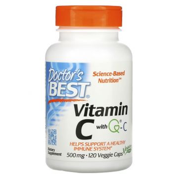 Doctor's Best, Vitamin C with Quali-C, 500mg, 120 vcaps. 753950002562