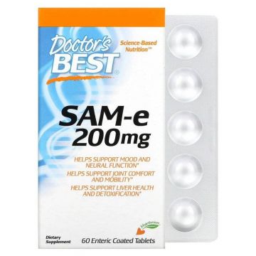 Doctor's Best, SAMe (Disulfate Tosylate), 200 mg, 60 Enteric Coated Tablets