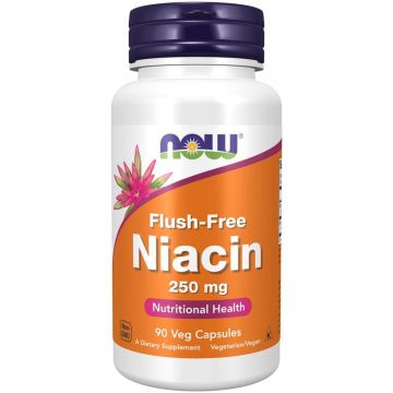 NOW Flush-Free Niacin, No flush niacine: Vitamine B3 zonder flush