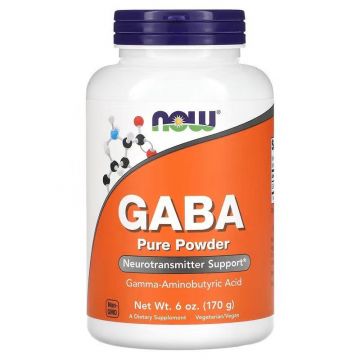 Gaba poeder, Now foods, 170g. 733739002150