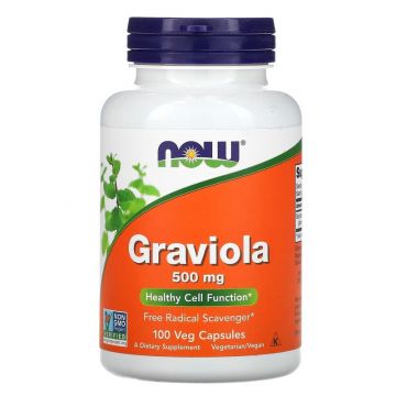 Graviola 500mg, NOW Foods, Zuurzak -Soursop-Poeder - vegan capsules (100 * 500 mg)