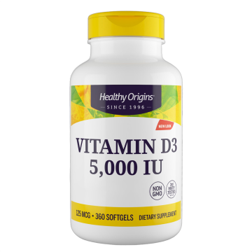 Vitamine D3, 5000 IE, softgels (olijfolie)