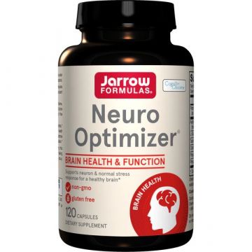 Jarrow Formulas Neuro Optimizer bevat een combinatie van gezonde voedingsstoffen voor de hersenen. Elke dosering bevat Cognizin® Citicoline en Sharp-PS® Phosphatidylserine. Citicoline lijkt een chemische stof in de hersenen genaamd fosfatidylcholine te ve