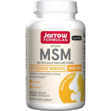 Jarrow MSM 1000mg met OptiMSM, 200 veggie capsules