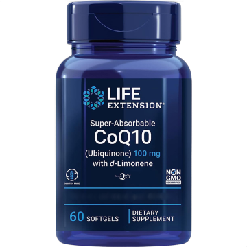 Superabsorbeerbaar CoQ10 (ubiquinon) met d-limoneen, 100 mg
