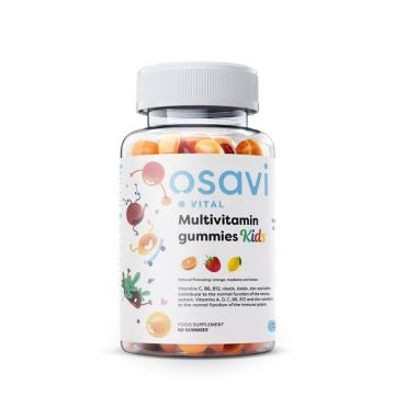 Multivitamin Gummies KIDS, sugar free, orange, raspberry, lemon flavour - 60 gummies