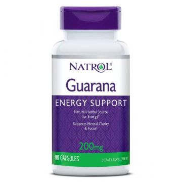 Natrol® Guarana is een geconcentreerd extract van de zaden van de Guarana klimplant. Guarana is een natuurlijke plantaardige bron van cafeïne, traditioneel gebruikt om het energieniveau te verhogen. Het ondersteunt ook mentale helderheid en focus.