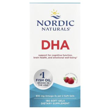  Nordic Naturals, DHA, Strawberry, 180 Soft Gels 