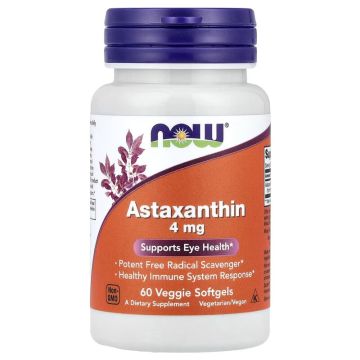 NOW Foods Astaxanthine 4 mg (60 softgels), 733739032515
