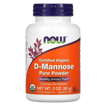 NOW Foods D-Mannose, Biologisch & Puur poeder. 733739028105
