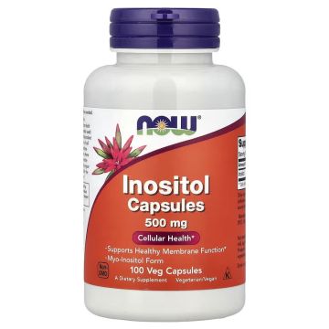 Inositol 500mg vegetarische capsules, NOW Foods. 733739004758
