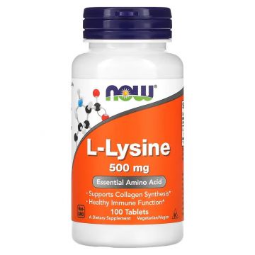 NOW Foods, L-Lysine, 500 mg, 100 Tablets. 733739001009