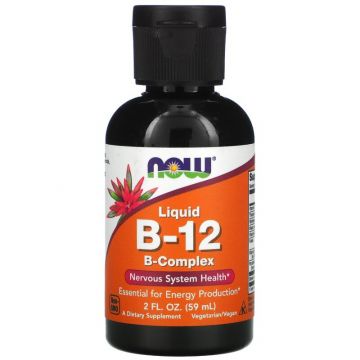NOW Foods Vitamine B12 Complex Vloeibaar. Voor Energie productie.