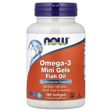 Omega-3 Mini Gels Fish Oil Softgels van Now Foods