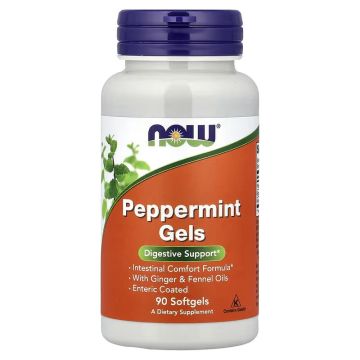Peppermint gels: Pepermuntolie capsules | NOW Foods.