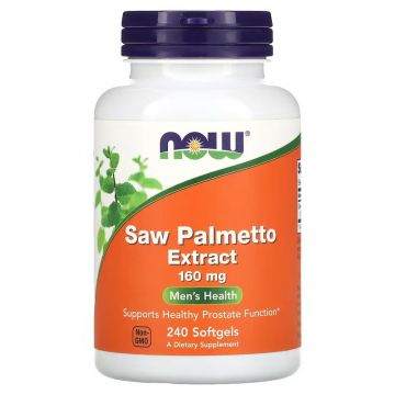 NOW Foods, Saw Palmetto Extract, 160 mg, 240 Softgels
