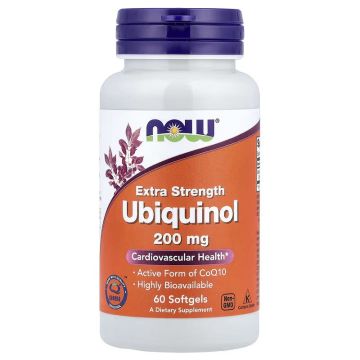 NOW Foods, Ubiquinol, 200 mg, Extra Strength, 60 Softgels