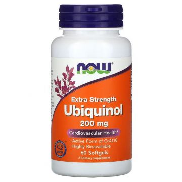 NOW Foods, Ubiquinol, 200 mg, Extra Strength, 60 Softgels