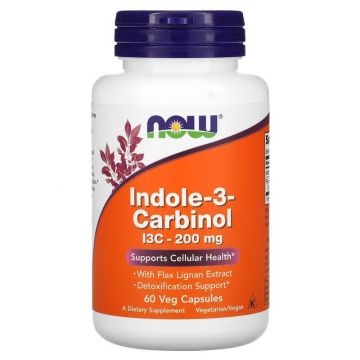 NOW Foods Indole-3-Carbinol (I3C) 200 mg (60 capsules), 733739030566
