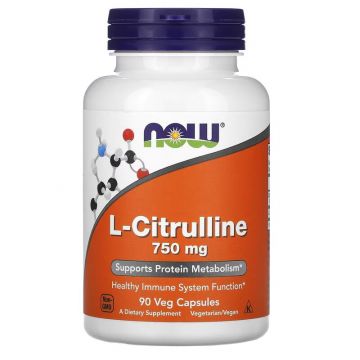 NOW Foods, L-Citrulline, 750 mg, 90 Veg Capsules