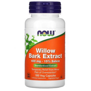 Wilgenbast 400 mg Capsules - NOW Foods. 733739047755
