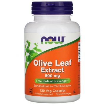 Olive Leaf Extract 500 mg Veg Capsules, olijfblad, 733739047229