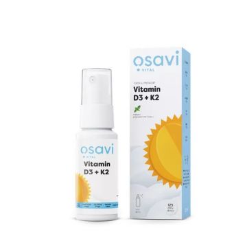 Vitamin D3 + K2 - 25 ml oral spray, peppermint flavour, Vitamine D3 + K2 - 25 ml mondspray, pepermuntsmaak